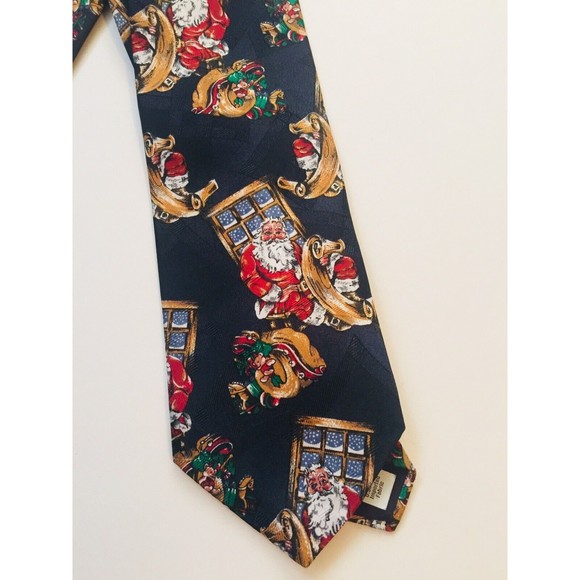 Santa Claus Tie Standard Size Christmas Ol’ Saint Nick Camden Court - Picture 2 of 3